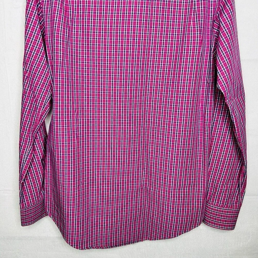 Polo Ralph Lauren Button-Down Shirt Men's Sz 14.5 32/33 Pink Plaid